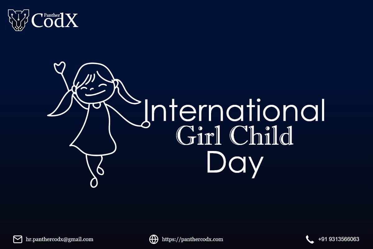 PantherCodX's tweet photo. International Day of the Girls Child reminds us that it is our responsibility to give them the importance they deserve and work together with them for a better future for both of us.

Happy International Girl Child Day!

#future #girlpower #girlchild #TeamPanther #PantherCodX https://t.co/9sxb0oqh6W