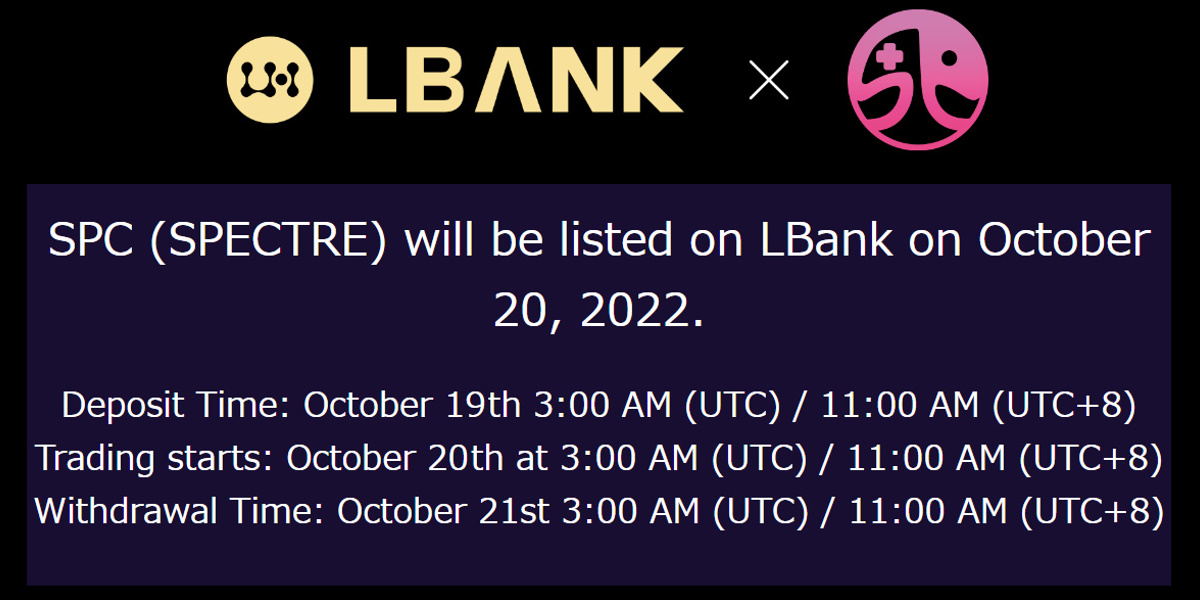 Spectre_Chain's tweet image. #SPC x LBANK listing date is approaching! 
  It will be exciting to be in the market.

  #SPC #LBANK #SPECTRE