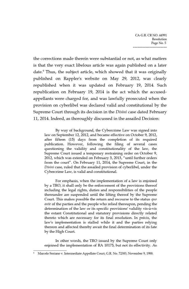 Rappler on Twitter "The Court of Appeals denied the motion for