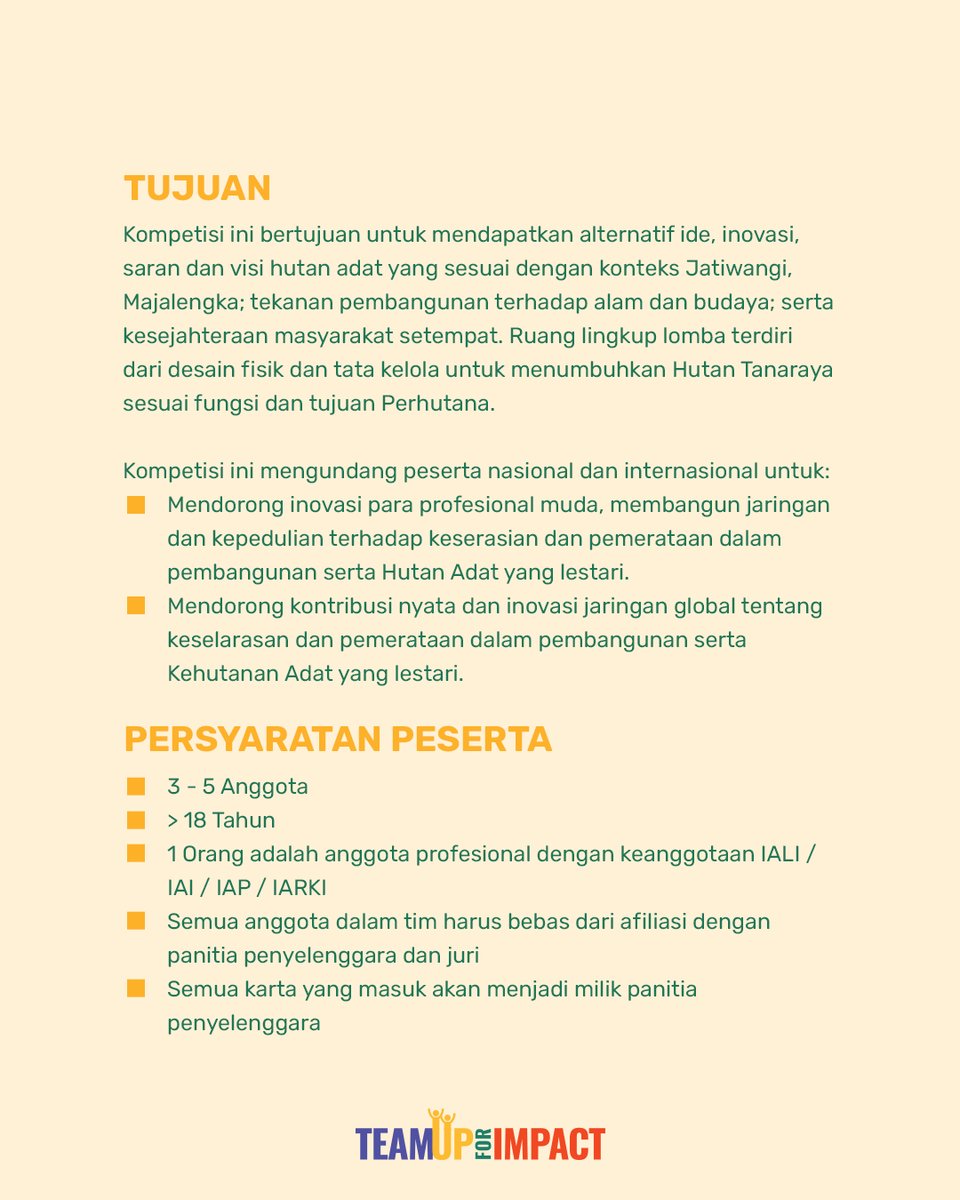 TeamUpForImpact's tweet photo. Perhutana, aksi pembuatan hutan kolektif, mengundang para profesional untuk berkolaborasi membuat hutan yang sesuai dengan keunikan daerah Jatiwangi. Selengkapnya https://t.co/nO1qpDGCux https://t.co/QmKXqTv6Rb