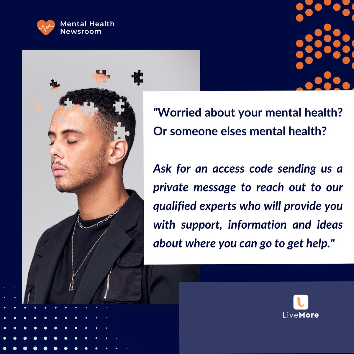 ➡ Mental health: two words that we are scared to pronounce nor to hear.“Speak up for mental health. Be vocal. It’s ok to not be ok.”
💬 At LiveMore we are here to help, support and inform it’s for you are someone you know.
#mentalhealth #personaldevelopement #wellness #wellbeing
