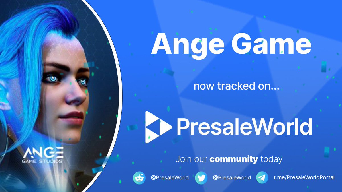 PresaleWorld's tweet photo. NEW TRACKED PRESALE

@AngeGame2 now a tracked listing on PresaleWorld. 

Keep up to date with the sale and others at https://t.co/VhAgm6WunV

#Presaleworld #cryptocurrency https://t.co/RrMK5DsWOM