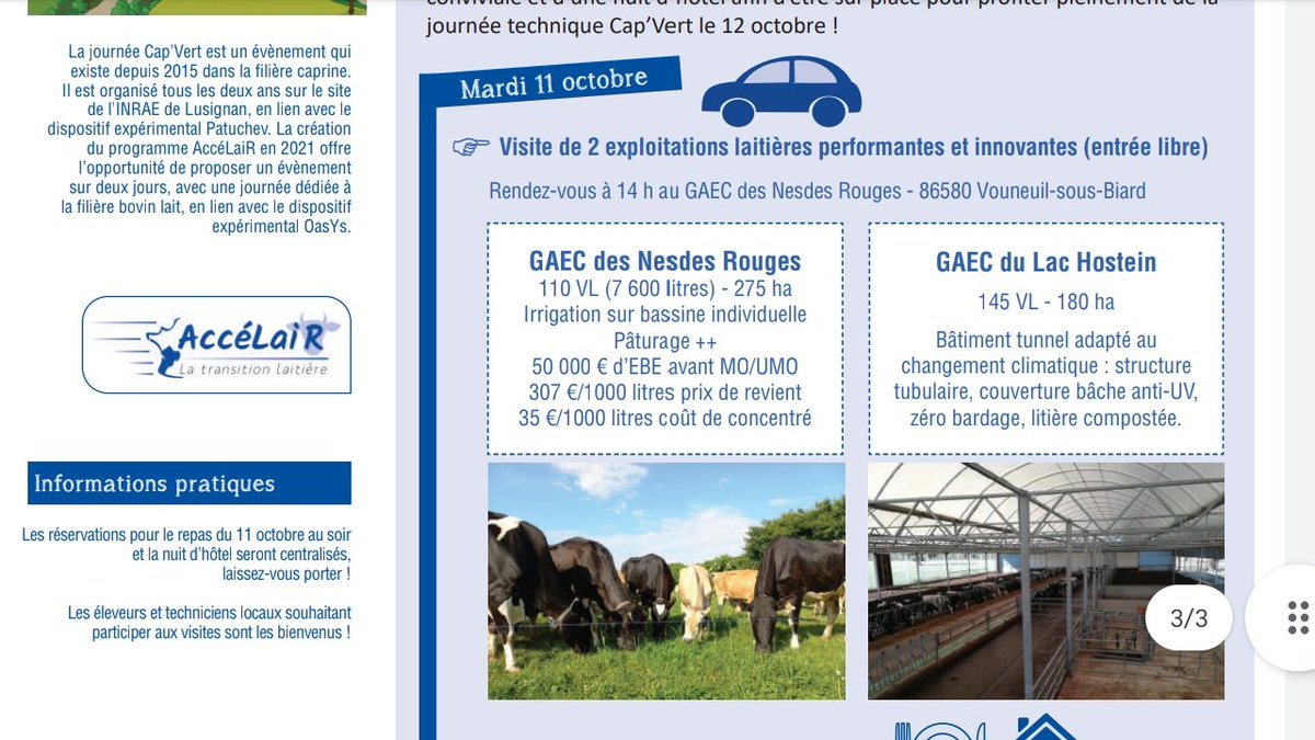 JeremieJost's tweet photo. #JTcapvert ➡️ ça commence cet aprem avec deux visites d'élevage près de Poitiers ! 

@CastellanIdele : on attend un photoreportage 👍😁  (notamment pour @B_Rouille) 😉 https://t.co/gDVi5MzGjK
