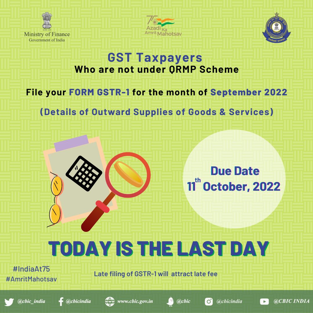 Attention, GST taxpayers who are not under QRMP Scheme!