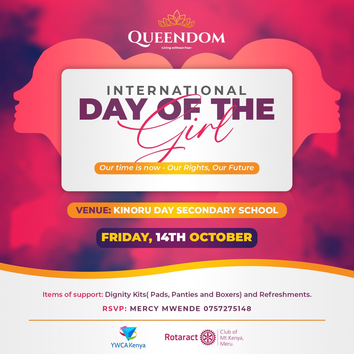 On the #InternationalDayOfGirlChild, we stand to support our girls. And while at it, let’s encourage gender mainstreaming because girls exist in an ecosystem and for them to fully enjoy their rights, we need to have men on board. #LivingFearlessly