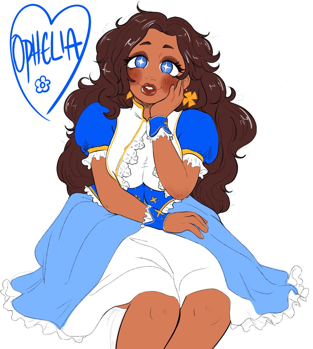 mikuswaif's tweet photo. Ophelia my DnD oc as a human! Usually she’s a pretty little satyr 💙 #dnd #DnDcharacter #dndart https://t.co/n3PXF31hs0