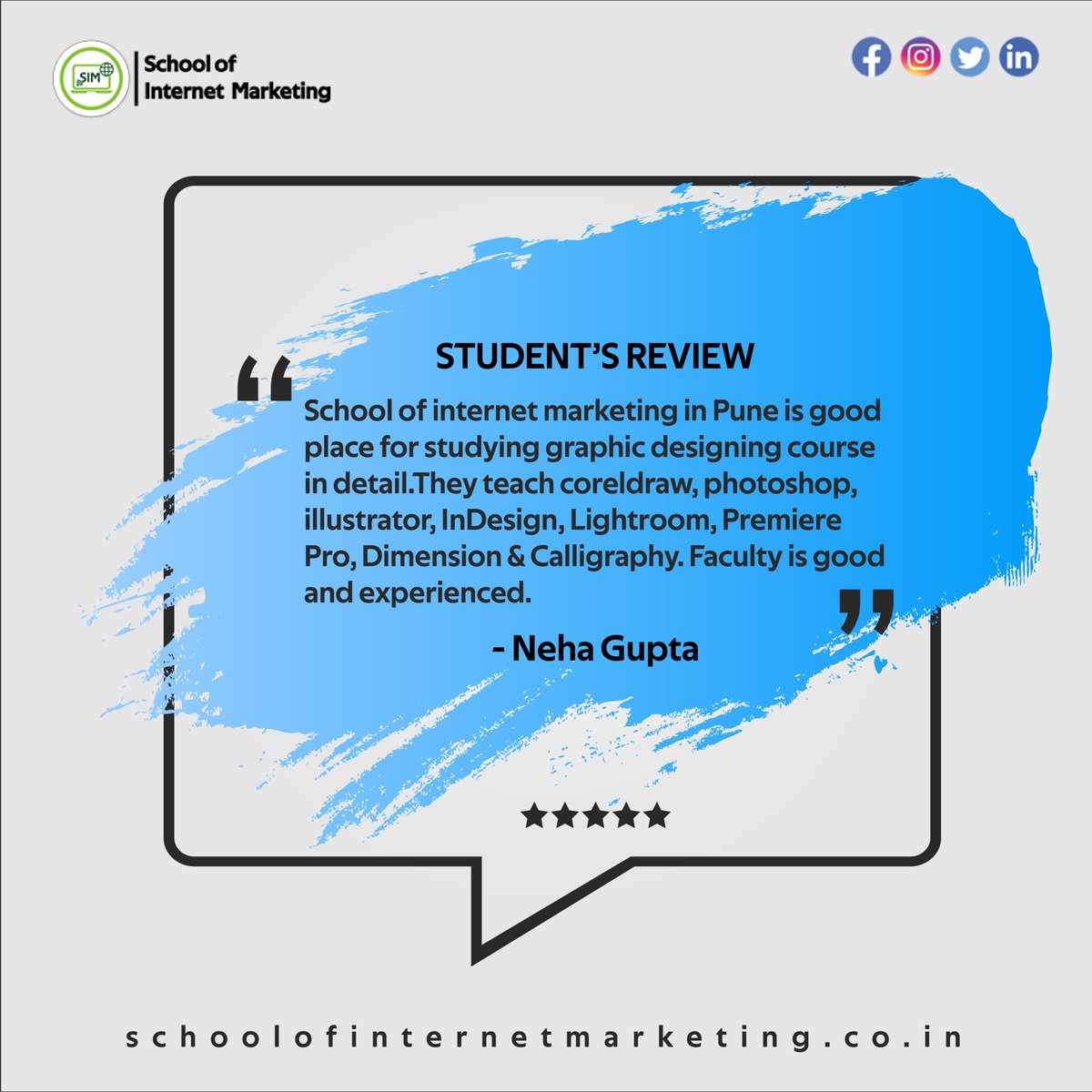 SIT_SchoolofIT's tweet photo. Happy To Share Such A Positive Review From Our Students.
We Appreciate Your Efforts In Sharing Your Experience With Us.
Wish You A Great Career Ahead!
Your Review Motivates Us To Do A Better Job.
#StudentsReviews #motivation #positivevibesonly✌ https://t.co/1fzojbK1yb