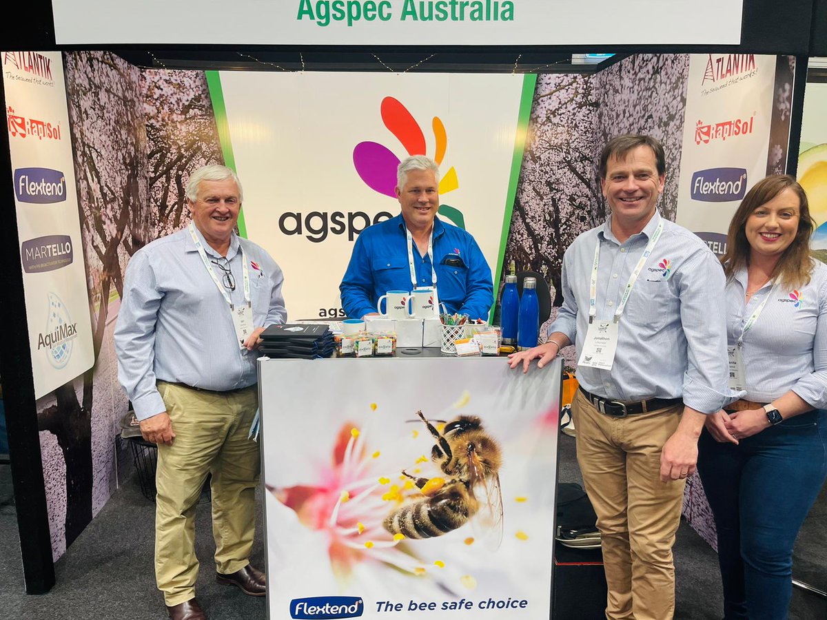 AgspecAus's tweet photo. 🌸Stop by and say 👋 to the #Agspec team at the 2022 #AustralianAlmond Conference @AdelaideCC! Learn more about how Agspec products can protect and boost your almond yields.🌳 @AusAlmonds @BootheyIanF @JonCoronaAgspec @jlillecrapp @DanitaAgspecAU
#AAC22 #australianagriculture https://t.co/3sWDXlsBLs