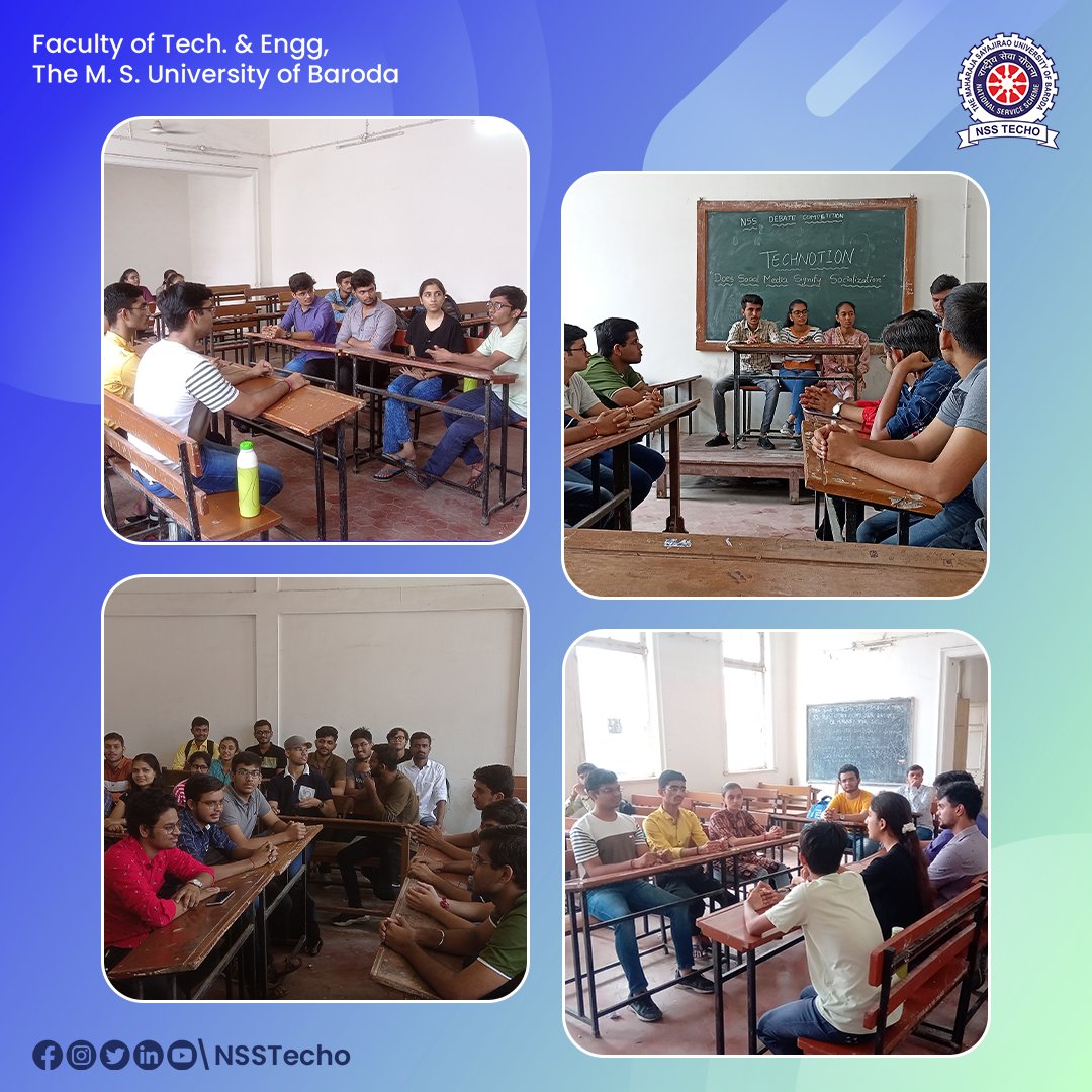 nss_techo's tweet photo. So here we announce the Results of Technotion 2022.

1)Arup Tarafdar
2)Vraj Bhatt
3)Ayesha Patel 
4)Chirag Dave 

Congratulations to all the winners and participants of Technotion! We truly enjoyed the spirit and enthusiasm of young minds .
#debatecompetition 
#NSSTecho https://t.co/f4RApskSTT