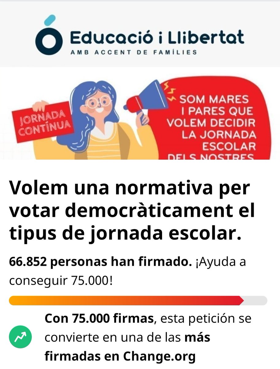 EduiLlibertat's tweet photo. Preparem el proper curs amb seny Sr. @JosepGCambray i @educaciocat #volemjornadacontinua amb horari lectiu complert a cost 0€
Les famílies i @EduiLlibertat triem horari continuat tot el curs: + flexibilitat a les sortides, + conciliació, tardes + relaxades a l'escola i a casa! https://t.co/UWTPJK5o18