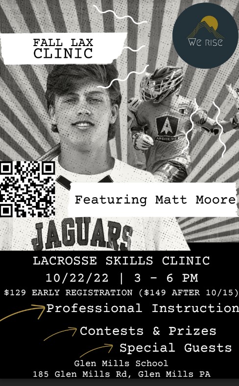 phillylacrosse's tweet photo. Registration open for We Rise Skills Clinic featuring former Virginia NCAA champion Matt Moore on Oct. 22 - https://t.co/QbWdFjDeWS https://t.co/Y35bpXMVyh