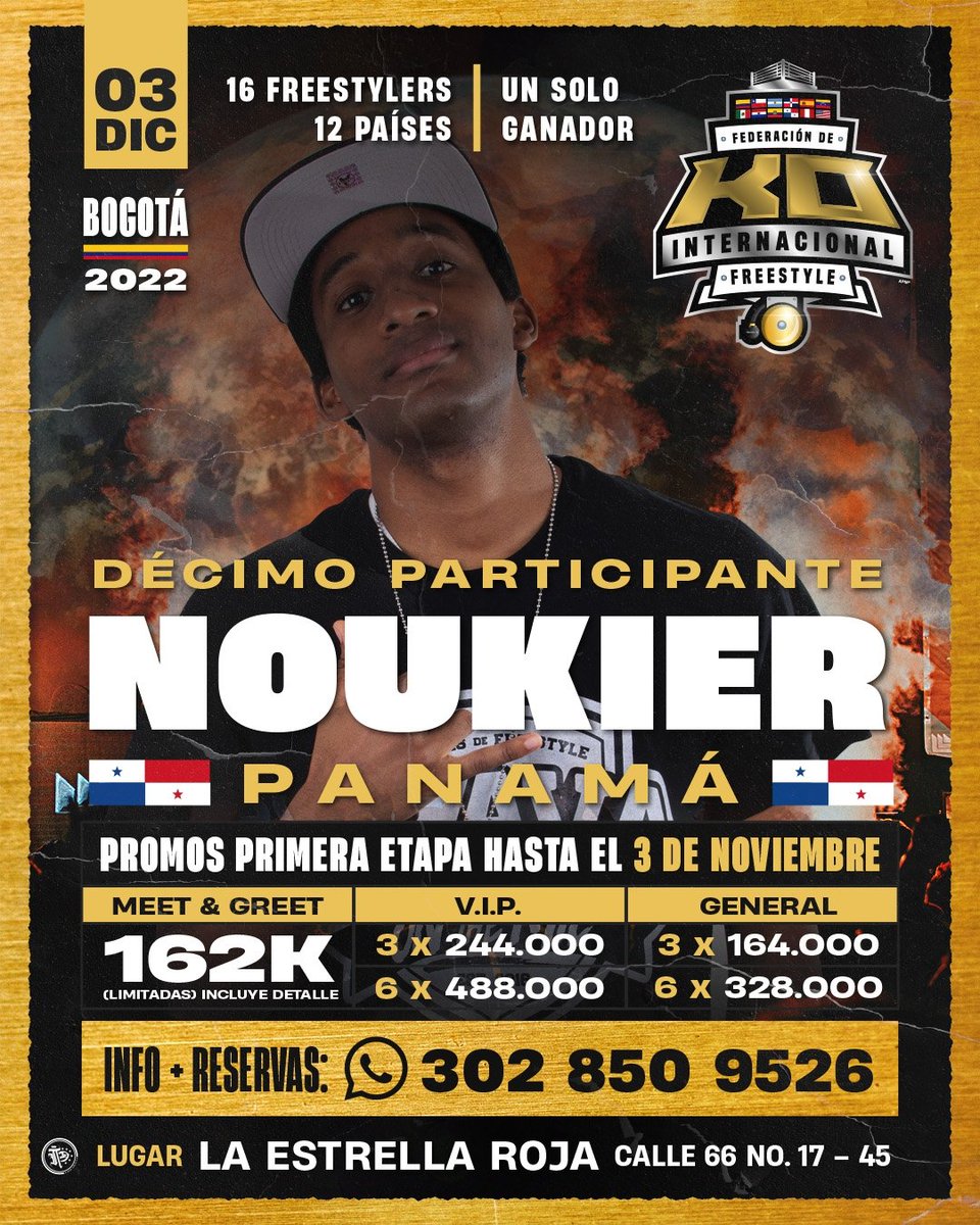 FlavaUrbana's tweet photo. De Colón pa Colombia 🛩️el campeón de Frentea The revenge estaré viajando para representar a Panamá 🇵🇦 en la internacional de @Kofederacion
Cuántos 🔥🔥 bb par nuestro Nouking 👑
.
#flavaurbana #freestyle #Frentea #freestylepanama #freestylerap #noukier #bogota #Colombia https://t.co/xsnbA3QgOz