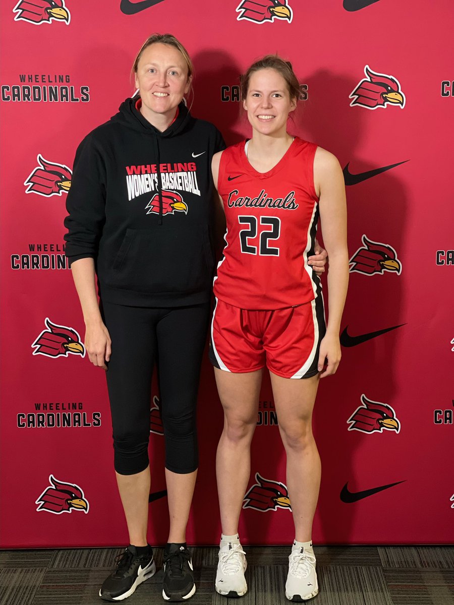 LauraInnerebner's tweet photo. I had such a great time on my official visit at Wheeling University @WU_WBB this weekend! Thank you Coach Anna and coach Nick! I’m honored to have received a scholarship offer to continue my academic and athletic career! Go Cardinals!💪 https://t.co/CWxjjdmVn7