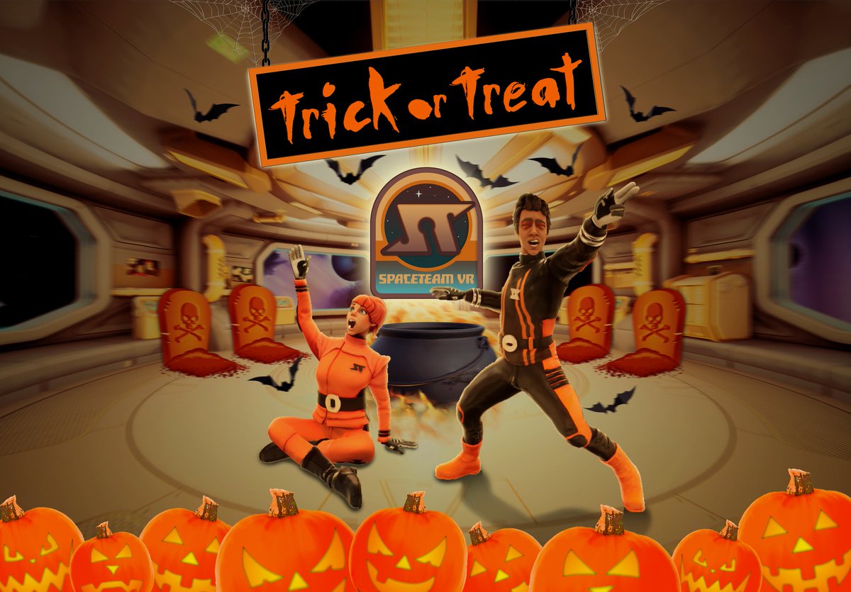 SpaceteamVR's tweet photo. Halloween is on the way, so watch this space for more information about our upcoming October Spooktacular Spaceteam VR event. The event will be starting on Friday, October 28th. Follow our intergalactic communications channels for future updates. #SpaceteamVR #VR #Halloween https://t.co/EMzEKHKLhv