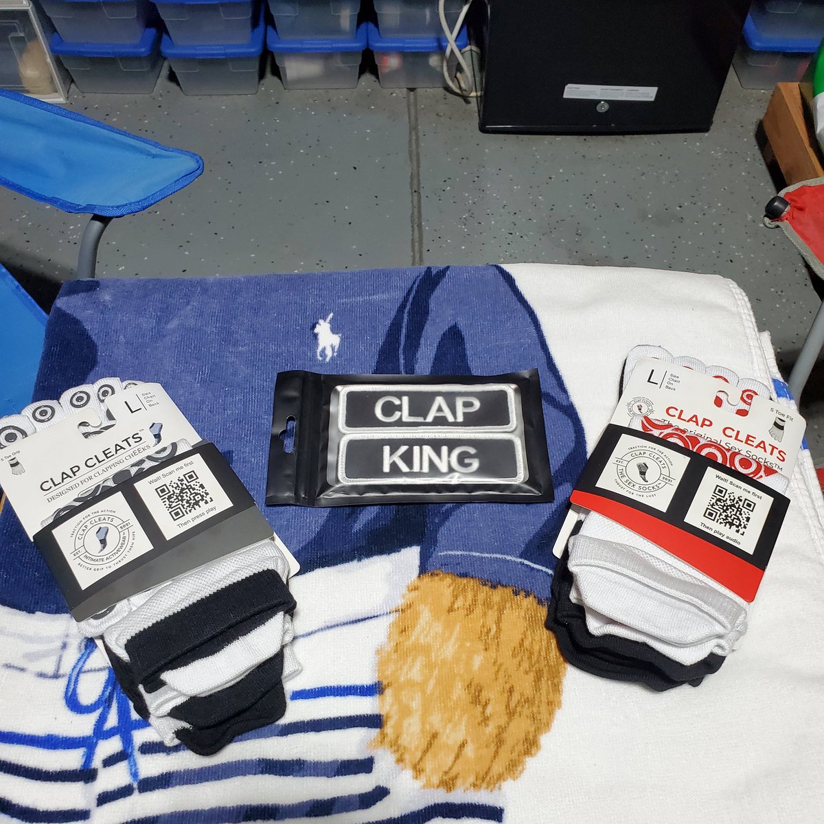thecryptocupra's tweet photo. Got my Surprise Shipment of 🧦 in from @ClapCleats today. Stand-by, &amp; 👀 who they get used on, next week  @EXXXOTICA . #ThankYall🙏 #TractionForTheAction #AllGripNoSlip🚫🙅🏽‍♂️ https://t.co/IkBPc894po