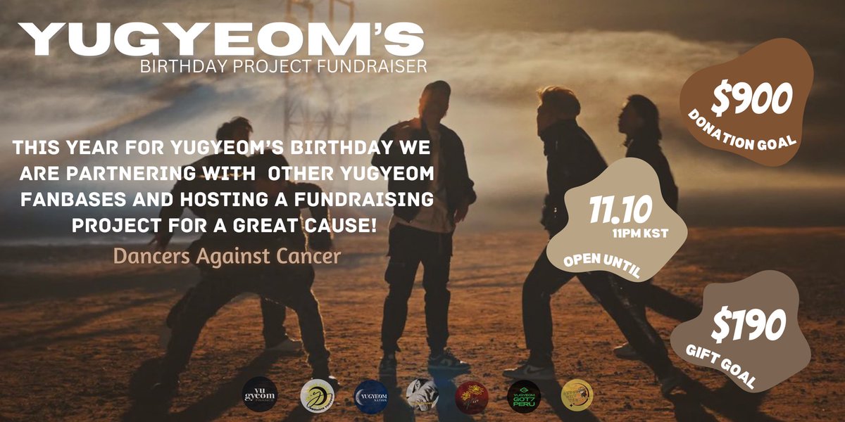 KYUGYEOMNATION's tweet photo. YUGYEOM’s BIRTHDAY PROJECT!💟

We are collaborating this year with other fanbases for a YUGYEOM Birthday Project!

We are collecting funds for “Dancers Aganist Cancer” Donate to the great cause and fill out our form to get your name on the birthday card!

#YUGYEOM #유겸 https://t.co/oFLg4dPbDz