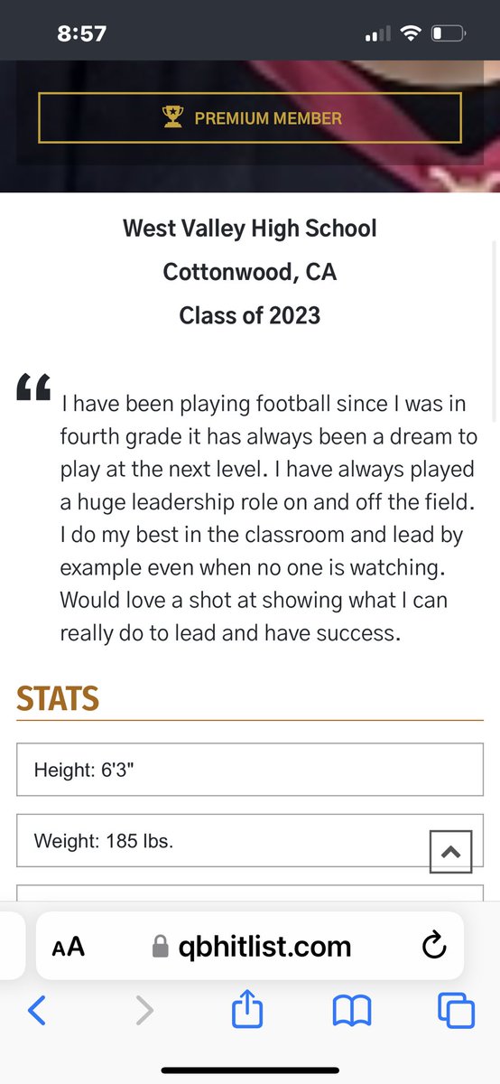 Welcome to the largest QB fraternity in the nation…<a href="/QBHitList/">QBHitList.com</a> Premium 2023 QB <a href="/Noah_Mason15/">Noah Mason</a> West Valley Hs(CA) 

👀Check him out!

Profile: qbhitlist.com/profile/noah-m…

Full evaluation posting soon…