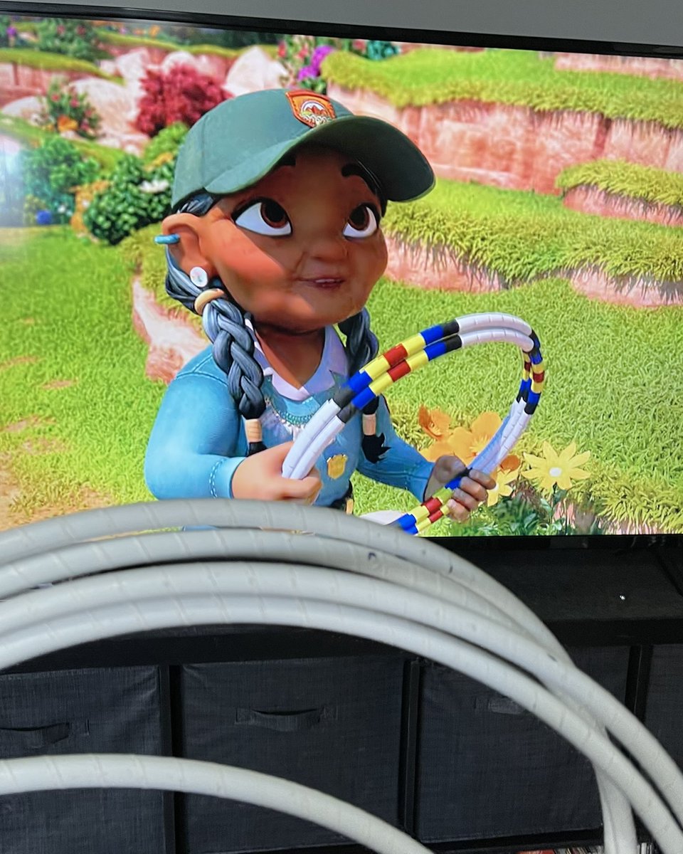 Practiced with my hoops while I watched Spirit Rangers’ “Hoop Dance Off” on Netflix. I’ve never seen Hoop Dancing shown in media like this. I was so surprised I started to cry, a feeling of gratitude. Excited to show this to my niece. Thank you for writing this <a href="/joeytainment/">Joey Clift</a>