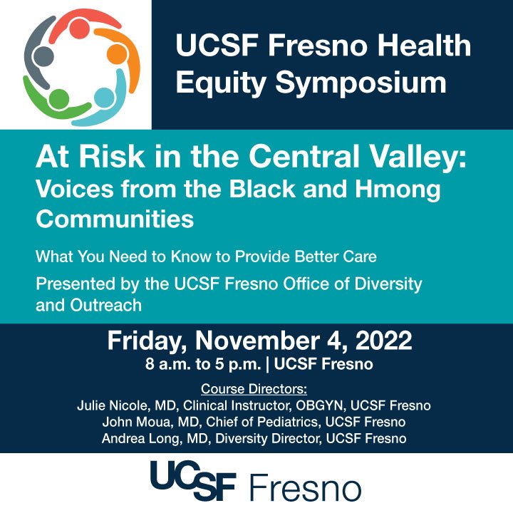 Learn ways to counteract rise in Black maternal mortality and how one hospital created collaboration between Hmong Shamans and hospital providers + other topics. Virtual option available. Register: eeds.com/portal_live_ev… #MedEd #equityinhealthcare #DEI #ucsffresno