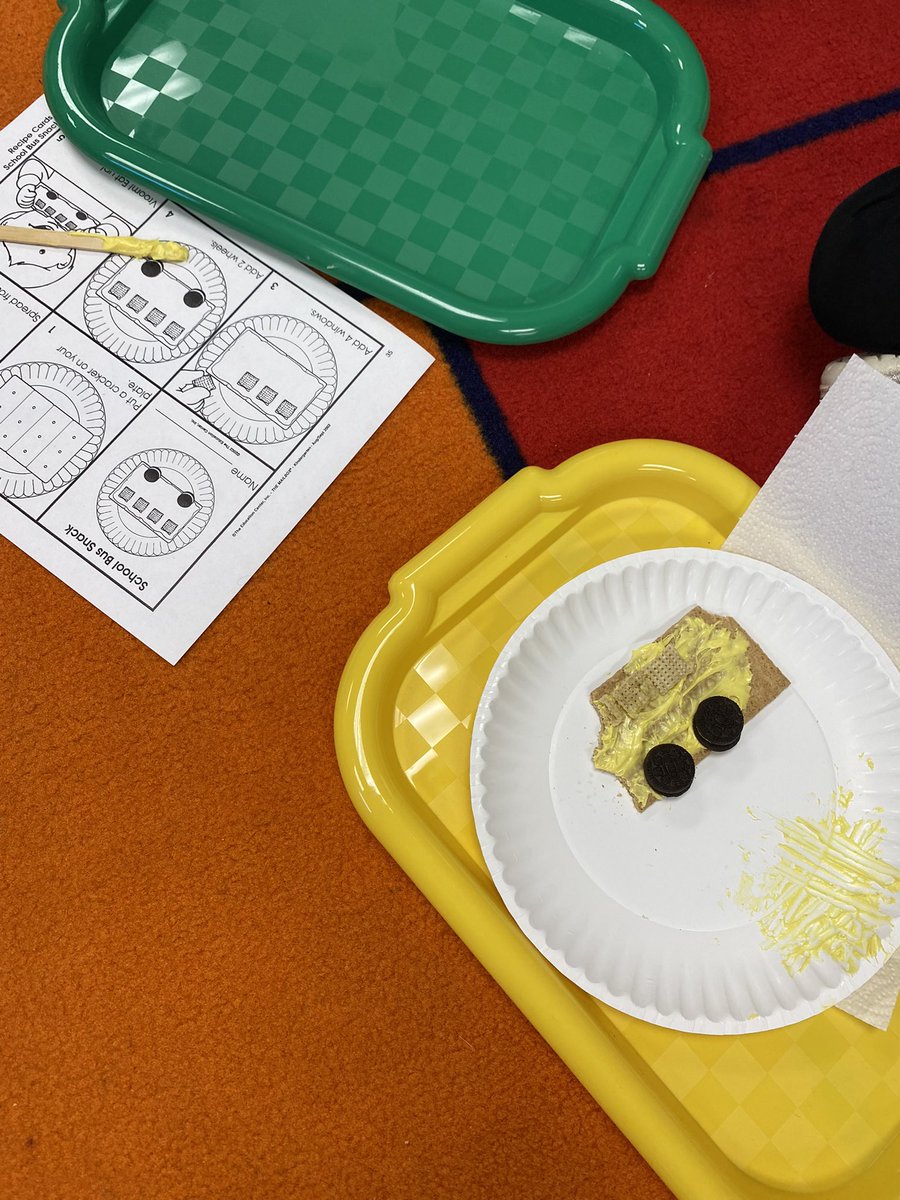 sbradfield109's tweet photo. Today we did our first “cooking” project. They loved making their bus. Quotes heard “kindergarten is the best” “I’m staying in kindergarten” “that yellow stuff was really good” 💛 🚌#iTeachK #RecipeOfTheDay #followingdirections #fun https://t.co/vnvXhprQaK