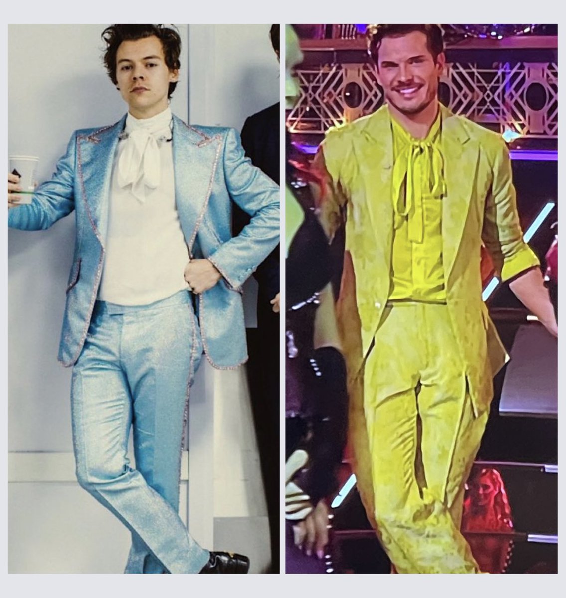 jhall_love's tweet photo. I don’t think I’ll ever get over this fit.. 😍😍😍 #DWTS @Harry_Styles @Gleb_Savchenko https://t.co/NaX2SCFIfF