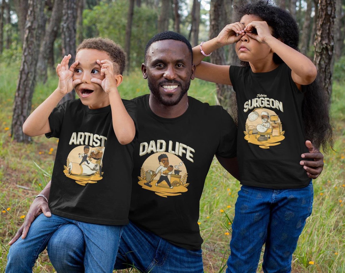 MyFutureTee's tweet photo. We are here to inspire your kids to dream bigger. We have all the perfect t-shirts for kids that want to be a doctor, teacher, artist-or even a dinosaur scientist! 
#futureleaders #futuregeneration #kidartist #futuresurgeon #supportchildren #myfuturejobs #blackdads https://t.co/0mBET3wVsJ
