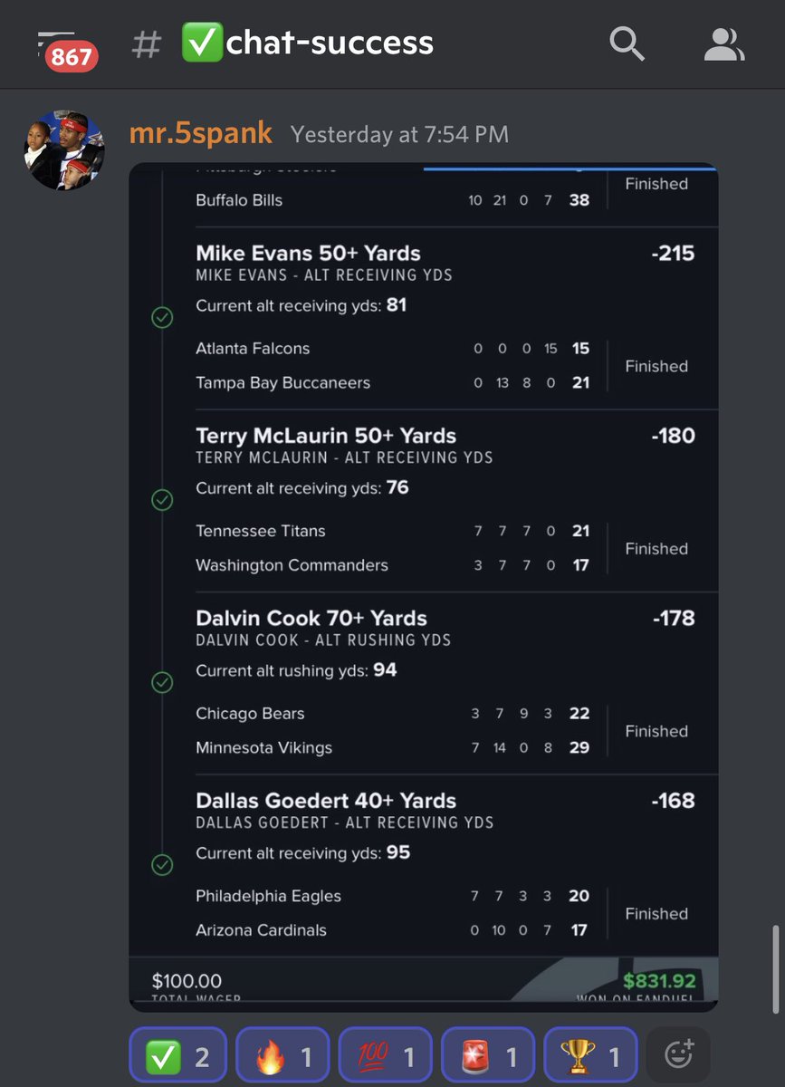 1moneyteam_'s tweet photo. NFL WEEKEND WENT GREAT 🤩

MoneyTeam Hosts spanked and our VIP’s got good funds ✅

Link in bio to get VIP access! 
#GamblingTwitter https://t.co/6u80YTfRW0