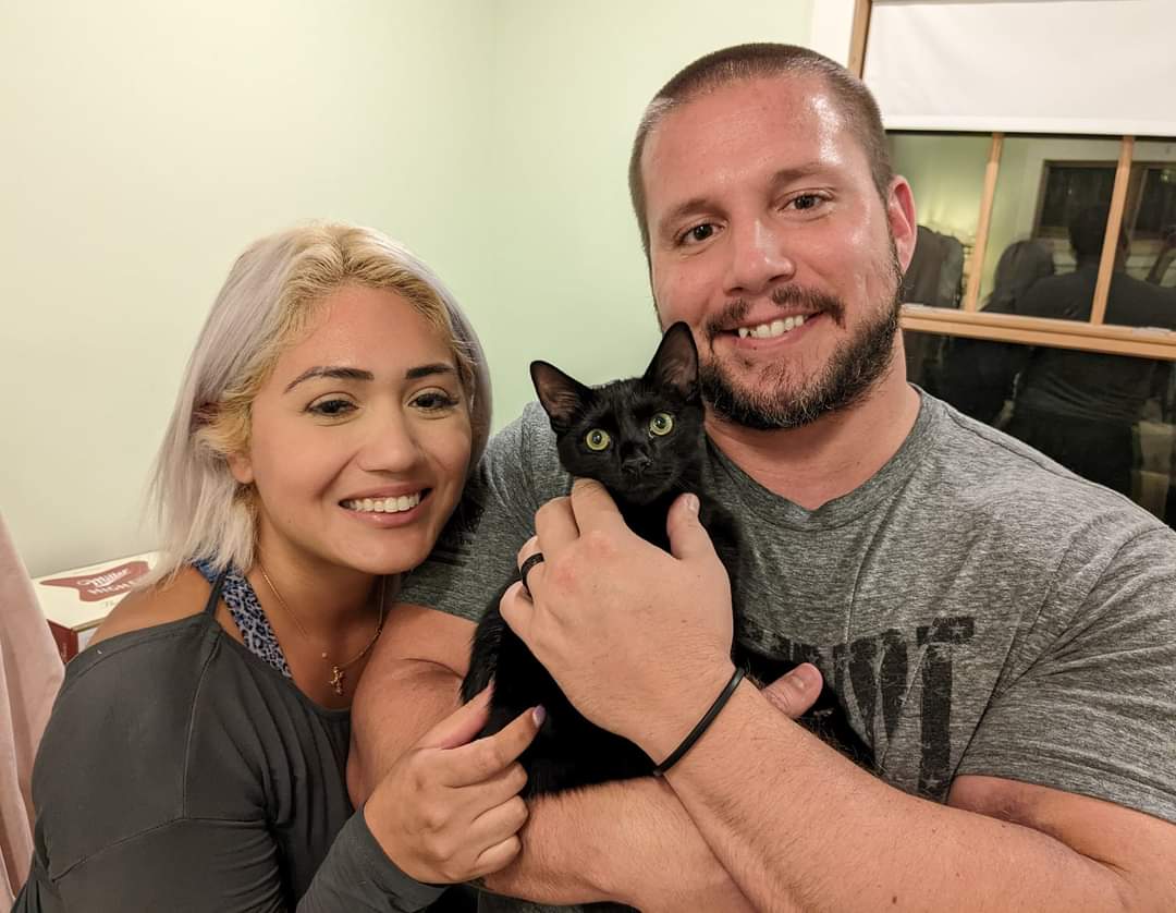 FeralFixers's tweet photo. Ruthie has been adopted by this lovely couple from Lombard! She will have a feline brother and sister to play with and a family of human admirers! We are thrilled for her and her new family! Congrats, sweet Ruthie! 😻 #adoptdontshop #spayneuteradopt #tnrsaveslives https://t.co/G3f69KKWda