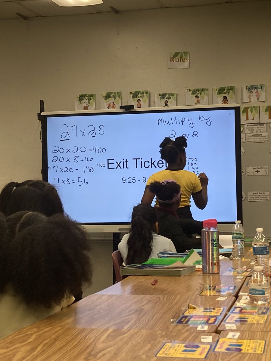 MACinBoynton's tweet photo. Place value. Partial products. So much discussion happening @WestRivieraES with 4th grade students. Understating is key. #LetsGo @McKnight_WRES @iTeach_JGS @YWilliams_North @Area4SuptPBCSD @emh_mr @SHigginsWRES https://t.co/3YUa9dokoF