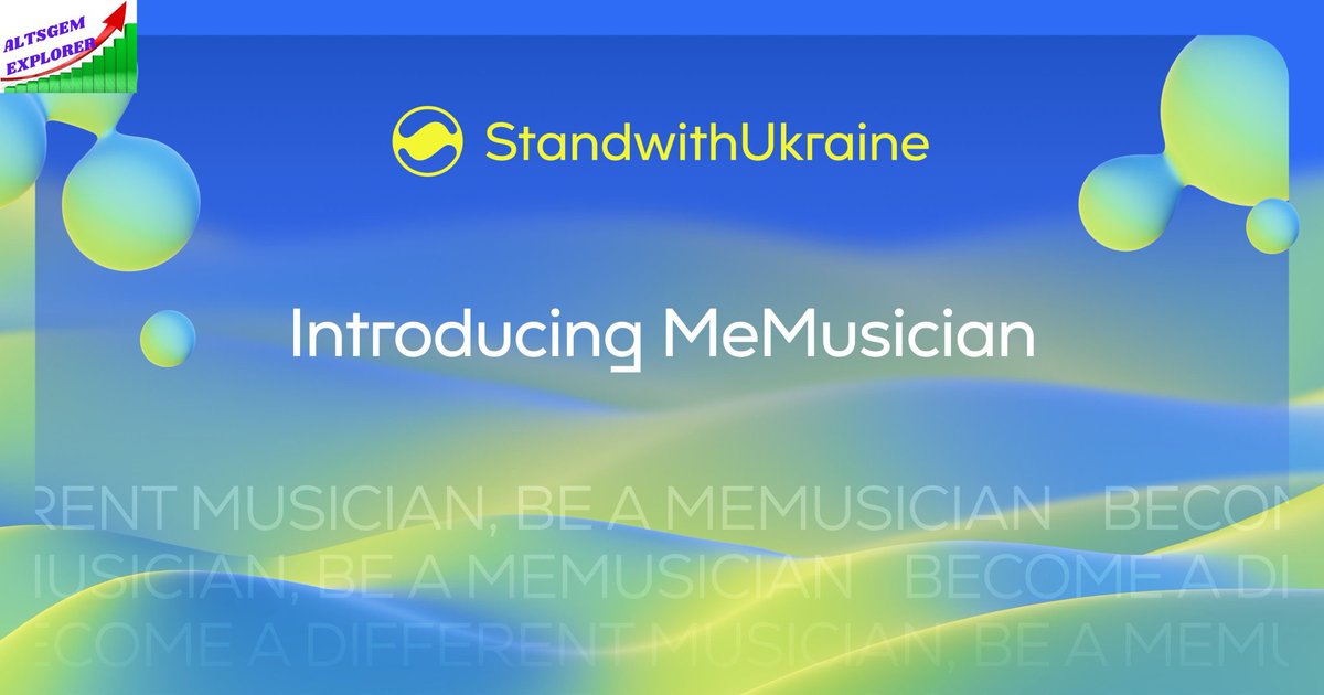 Zain_Onchain's tweet photo. 🎶Hey music artists get ready for your muscical journey..
 
@MeMusicNews
 is happy to announce the launch of #MeMusician program specially  for Ukrainian musicians 🇺🇦 #StandWithUkraine 🎻🎸

✍️ Apply here: https://t.co/1bPlVWyVys 

📖Read more:
https://t.co/KWw4fVmqNV… https://t.co/y4KSXKVqJ5