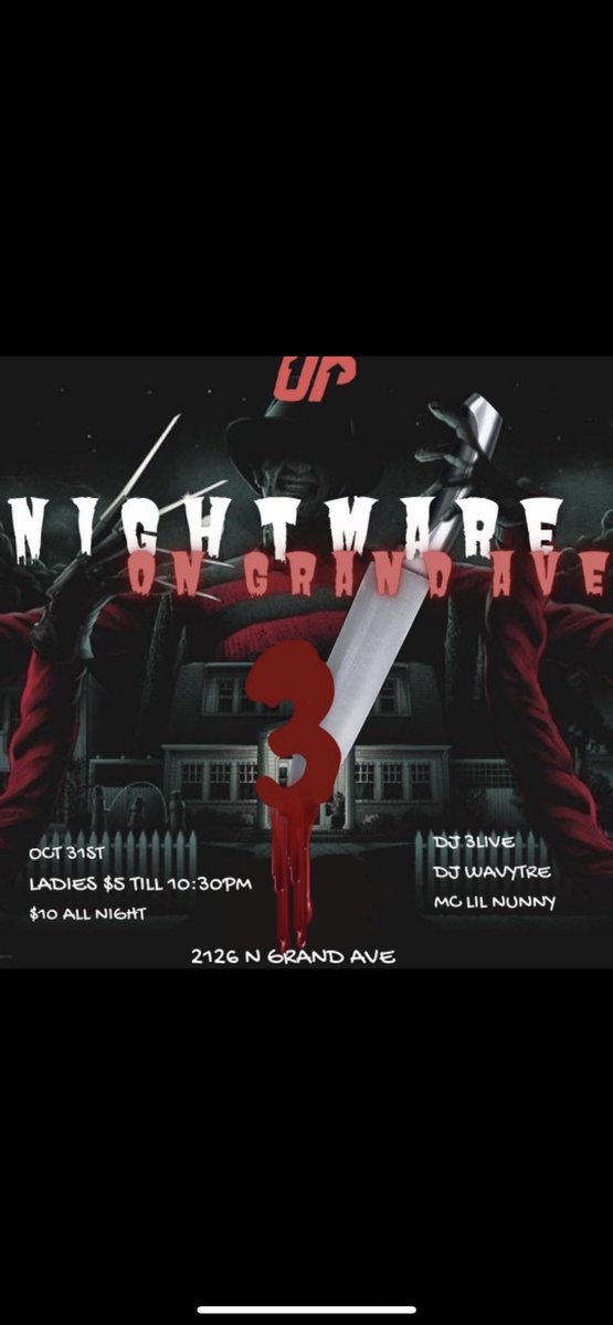 HambrickTe's tweet photo. Right before homecoming we taking it up a notch 🥳🤩 @1UPPromo is not to be played with ‼️

#NightmareOnGrandAve3 

We litttt 😜😜😜😜#1UpPromo https://t.co/9KgiUbh53L