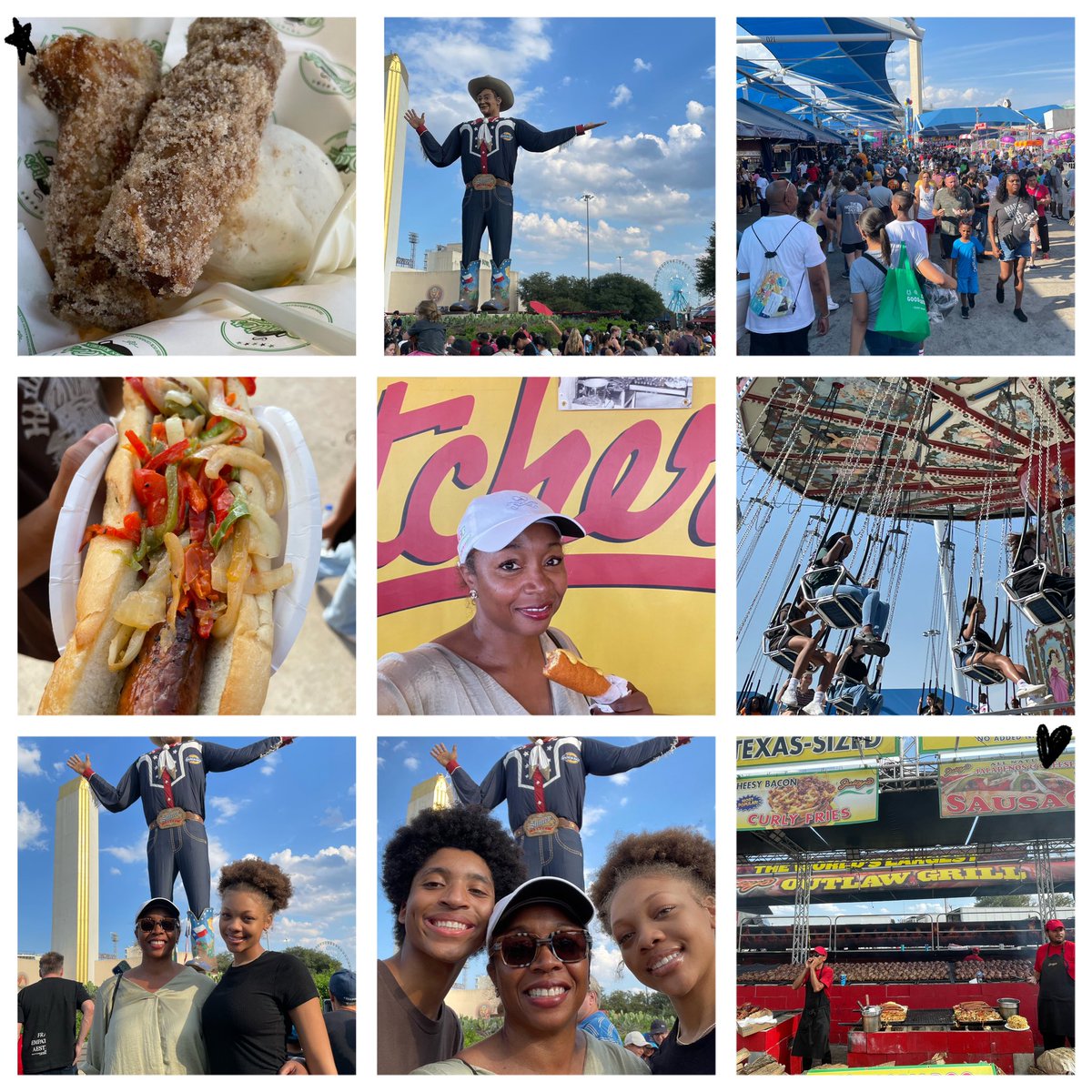 You haven’t lived until you’ve spent &gt;8 hours eating the most notorious fried food combinations, spent $35 to essentially free fall from an elevator + walked a mile to take a selfie with the icon aka #BigTex (or else your trip to the State Fair of Texas was a total waste). ❤️