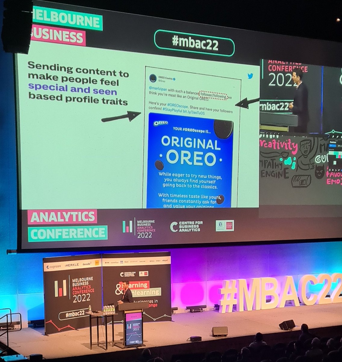 ai_cortic's tweet photo. Awesome talk by @Ryno of @Twitter at #mbac22. Thanks for letting us peek under the hood on #innovation, #marketingstrategy and creative content creation @NEXT_EMEA ..very insightful and inspirational! 
#NLP #creativeAI #MachineLearning #Analytics https://t.co/COZnkcJT3K