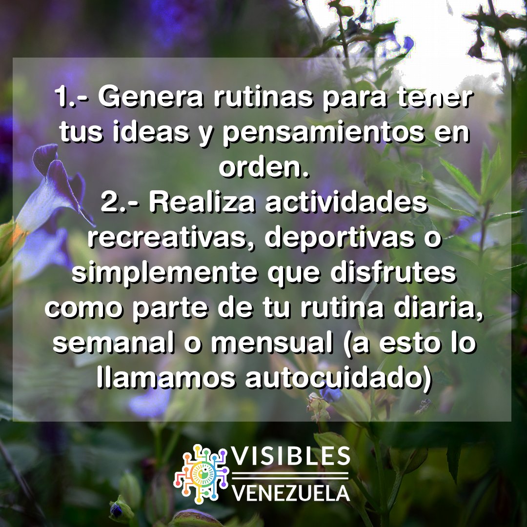 VisiblesVzla's tweet photo. La salud mental es importante, y debe ser tomada en cuenta dentro de los planes, programas y proyectos de salud a nivel nacional. 

Y tú... ¿Cómo te sientes?

Ésta ha sido una colaboración de @EliasCan369 💜✨

#SaludMental #Health #PrevenciónDelSuicidio #NoEstásSolx (3/3) https://t.co/pNGRwiIVKf