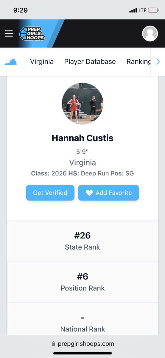 2026ElevateRic's tweet photo. Congratulations to @hannahcustis_ on her ranking, thanks to @PrepGirlsHoops for recognizing her hard work and talent. @RockitgirlsAAU @Elevate_Elite https://t.co/qhWb7FCkHv