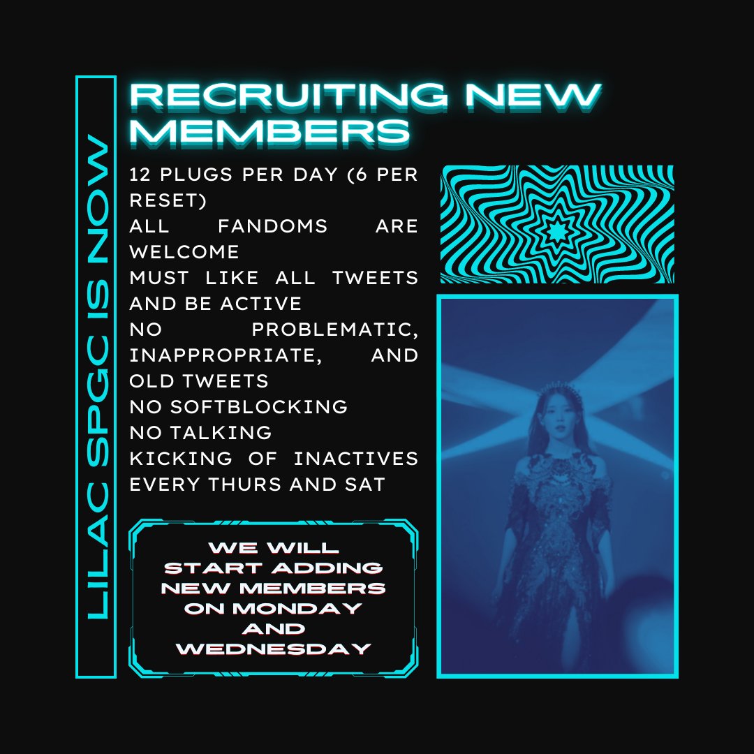 LILAC STRICT PAYOLA/PROMO/HYPE GC IS RECRUITING
— must like all tweets and be active 
— multi-fandom
— 50-60+ likes guaranteed
— mbf <a href="/LILACPGC/">LILAC PGC</a> &amp; @nanachaneI or must have open dms

RT, TAG 2 FRIENDS &amp; REPLY TO JOIN