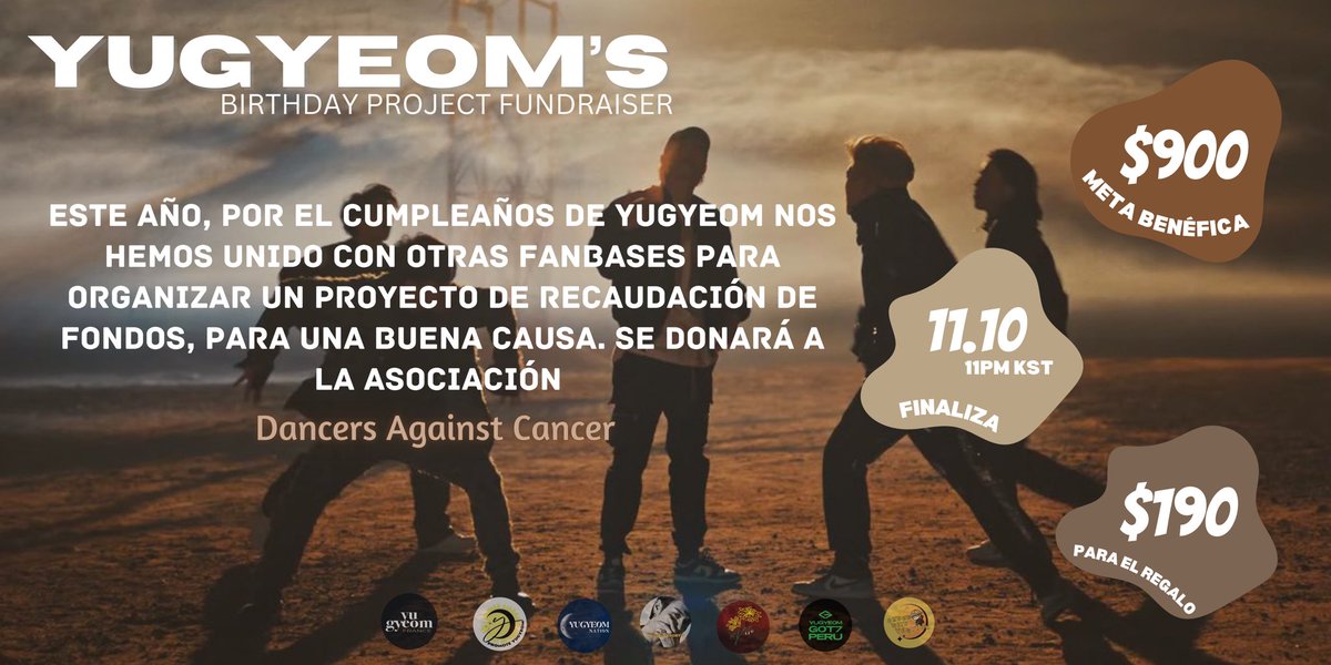 YuGyeom_G7Peru's tweet photo. YUGYEOM BIRTHDAY PROJECT✨

Celebremos el cumple de @YUGYEOM con este proyecto benéfico para ayudar a la asociación Dancers Against Cancer 💚

Info y donaciones aquí 
https://t.co/oRxfTLtVJ3

#유겸 #Yugyeom #GOT7 @GOT7 #AOMG  @AOMGOFFICIAL https://t.co/KCHAbTCFlS