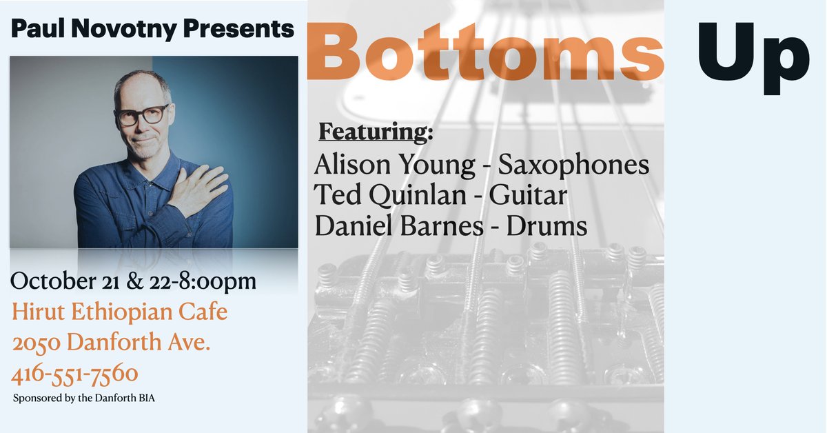 Bottoms Up is back at HIRUT Ethiopian Cafe form two nights. Oct 21 &amp; 22. 8:00pm.