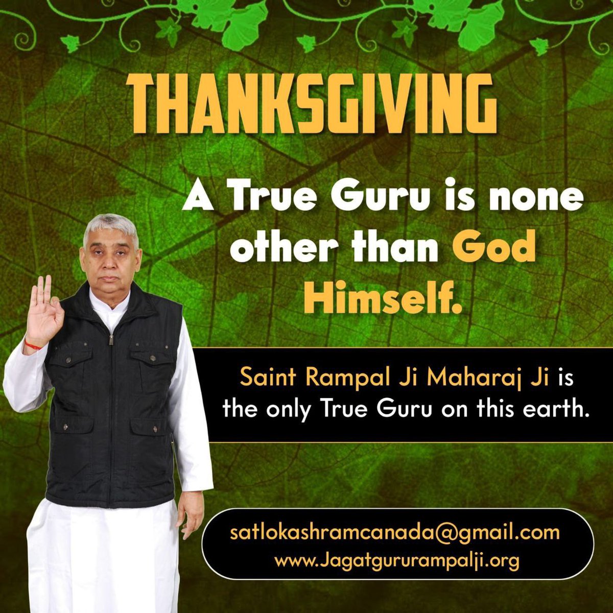 #GodMorningTuesday
A True Guru is none other than God Himself.
Saint Rampal Ji Maharaj Ji is the only True Guru on this earth.
Take refuge in Him.