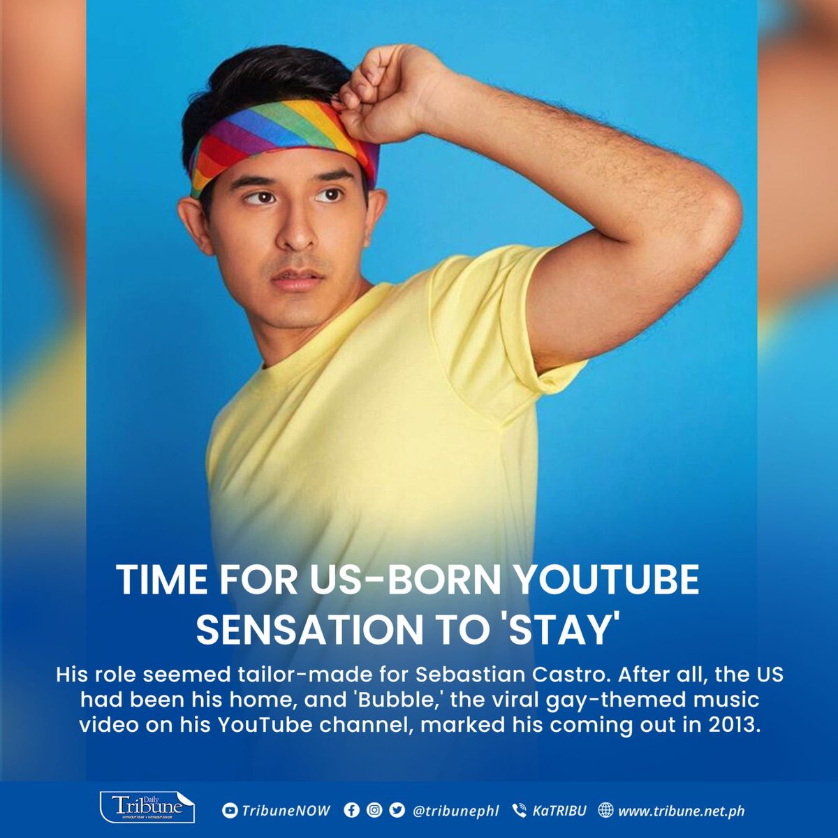 dyaryotirada's tweet photo. Castro was to play Andre, a Filipino filmmaker who goes to America to look for work. Ellis Gage plays his love interest Joshua.

Full story: https://t.co/nV5TCIK6cZ

Sebastian Castro (@Seb_Castro)
#SebastianCastro 
#DailyTribune https://t.co/0KVoxSMJRP