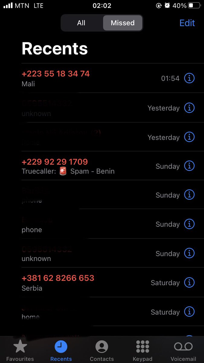 OneMrQuaye's tweet photo. @AskMTNGhana I’ve been missing calls from these numbers within the last three days. I know not a soul from these countries. Should I be alarmed? https://t.co/S30OAK1weD