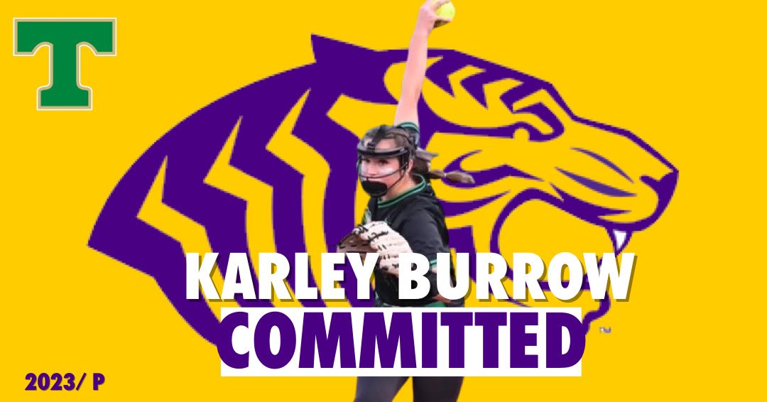 KarleyBurrow's tweet photo. I am extremely excited to announce that | will be furthering my athletic and academic careers at Ouachita Baptist University! I love the campus, the players, and the coaches at OBU and I'm looking forward to experiencing life at my future home. GO TIGERS!!!💜💛🐅@ouachitacoach https://t.co/3sye2l6QbB