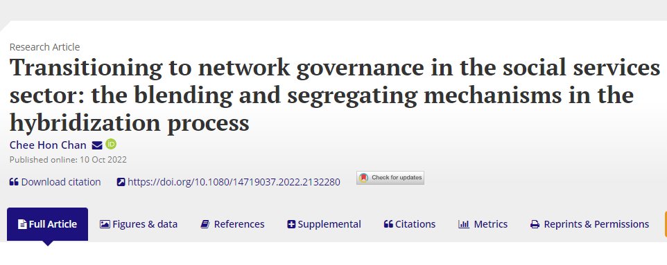 PMReview_'s tweet photo. Chee Hon Chan of @CUHKofficial explores a case study of #NetworkGovernance implementation, with clashes observed between values associated with the new network governance model and values inherited from earlier, entrenched models https://t.co/VeFFhFyX9w https://t.co/3o81I9oRng