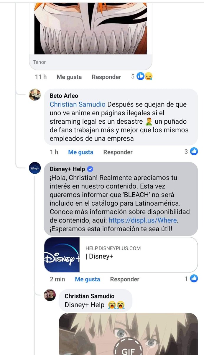 Pam_soft's tweet photo. No abra bleach para Latinoamérica 😔

#LATAM #BLEACH #ThousandYearBloodWar #DisneyPlus #fyp #reel #SPOILER #anime https://t.co/0VSE4fPPhB
