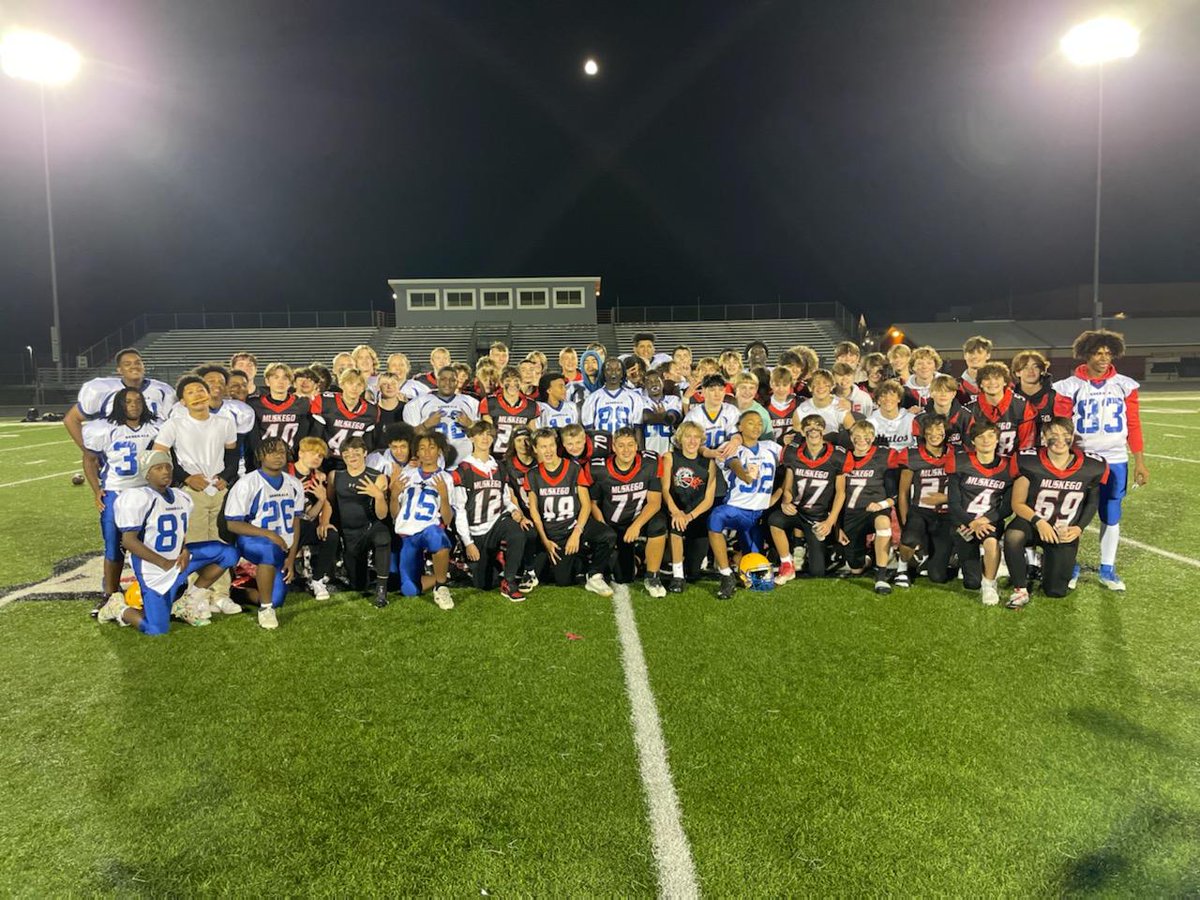 This is what the game is all about ... Respect for the opponent and building community after competition! Shared 30 pizzas from little Caesar's and 120 Frosty's from Wendy's ;) Way to go Freshman Football!! Thank you Generals! Thank you Warriors! #1Warrior