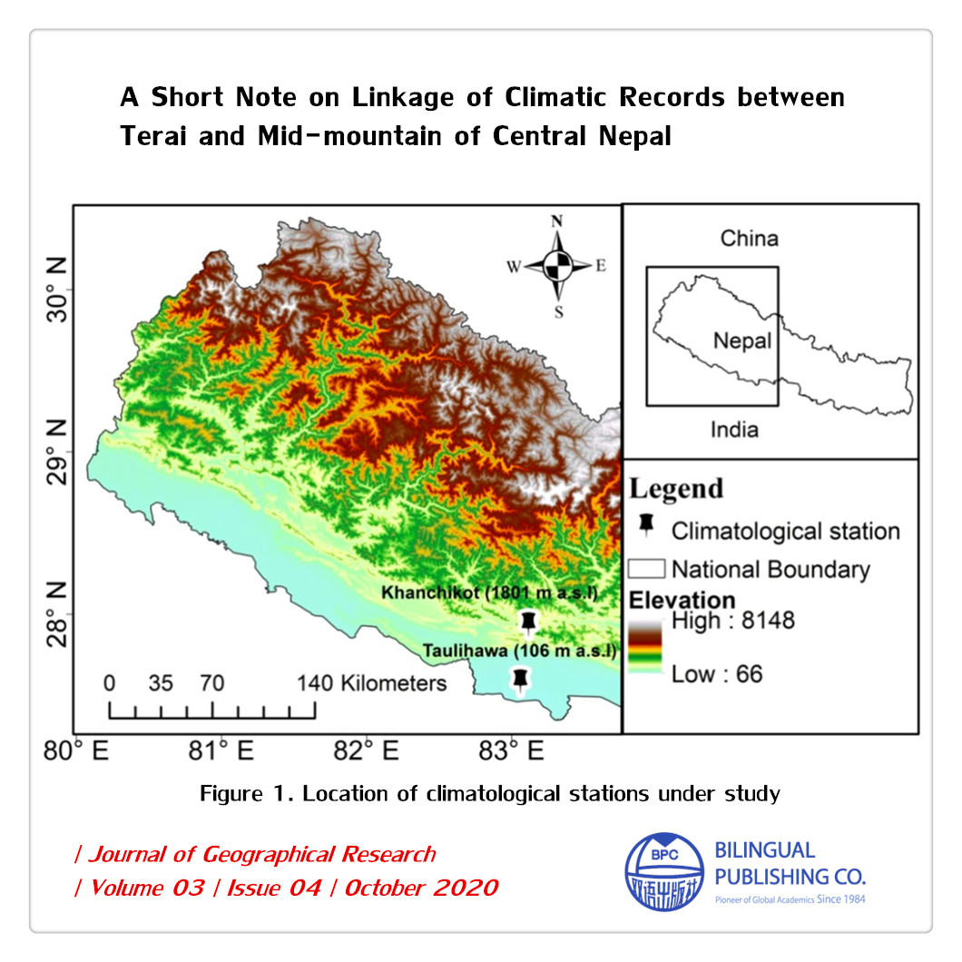 bilingual_pub's tweet image. A Short Note on Linkage of Climatic Records between Terai and Mid-mountain of Central Nepal
#Climaticlinkage #Regressionmodel #Paleoclimaticcalibration #Terai #Midmountain
DOI: doi.org/10.30564/jgr.v…