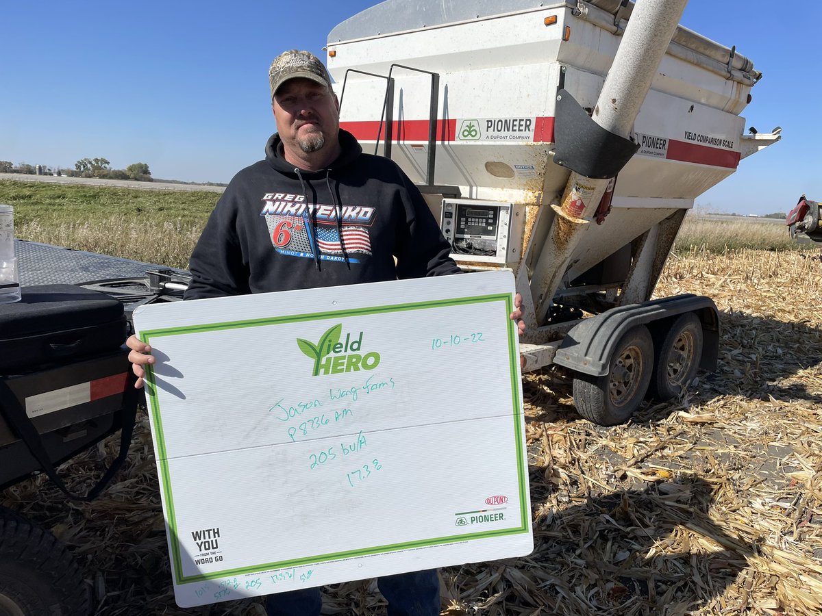 SchenckChad's tweet photo. P8736 does not disappoint!  @PioneerSeeds #harvest22 https://t.co/yaQWfMpO1z