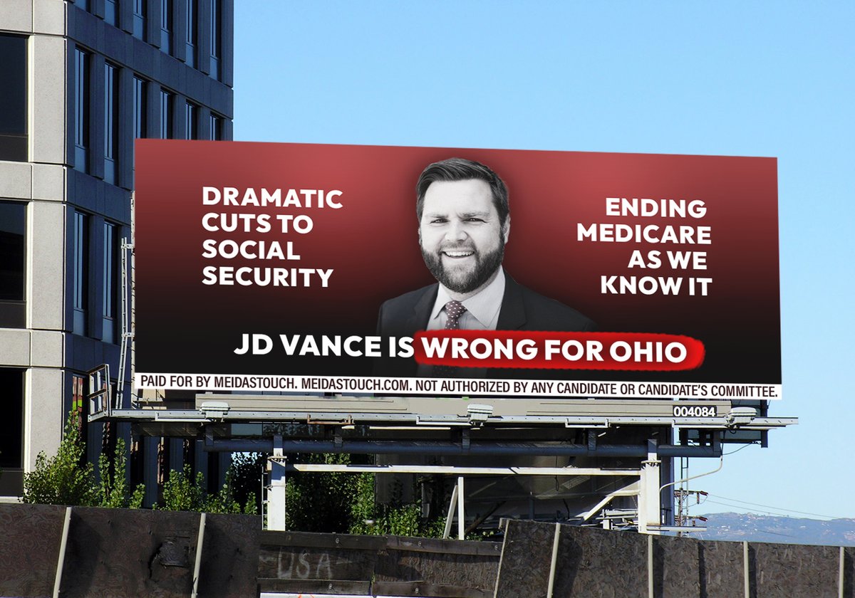 MeidasTouch's tweet photo. Our billboards are up in Ohio https://t.co/WZAXl4hYR3