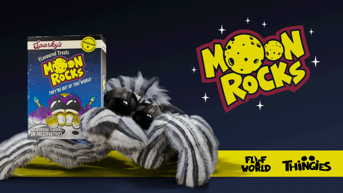 flufworld's tweet photo. 14) Like all of us, Thingies get a little distracted when they’re hungry. To keep your Thingie happy &amp; capable of producing beautiful art you will need to feed it a steady diet of Moon Rocks. 

You can purchase Moon Rocks direct from the Underground. #FLUFWorld #ThingiesArt #NFTs https://t.co/JouAqdphcD