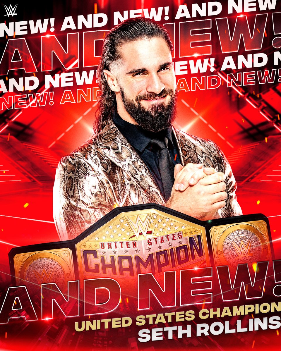 .@WWERollins is your new #USChampion! #AndNew #WWERaw